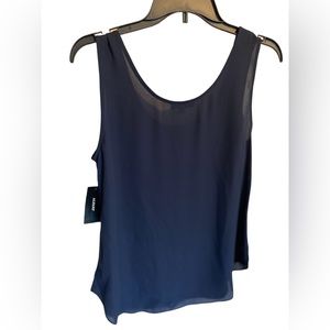 Alfani Scoop Neck Women’s Blouse/ Tank Top Navy Size Small NWT